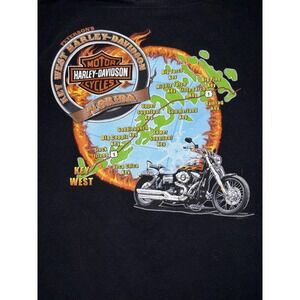 Harley Davidson Shirt Mens XL Black Conch Republic Key‎ West Florida Moto Tee